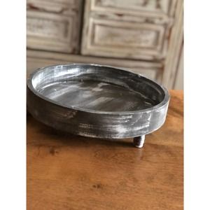 Round Distressed Wood Tray, Tier Tray, Table Decor, Home Decor